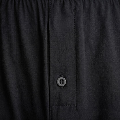 Men’s Black Cotton Boxer Shorts – 4 Pack, Loose Fit, Button Fly