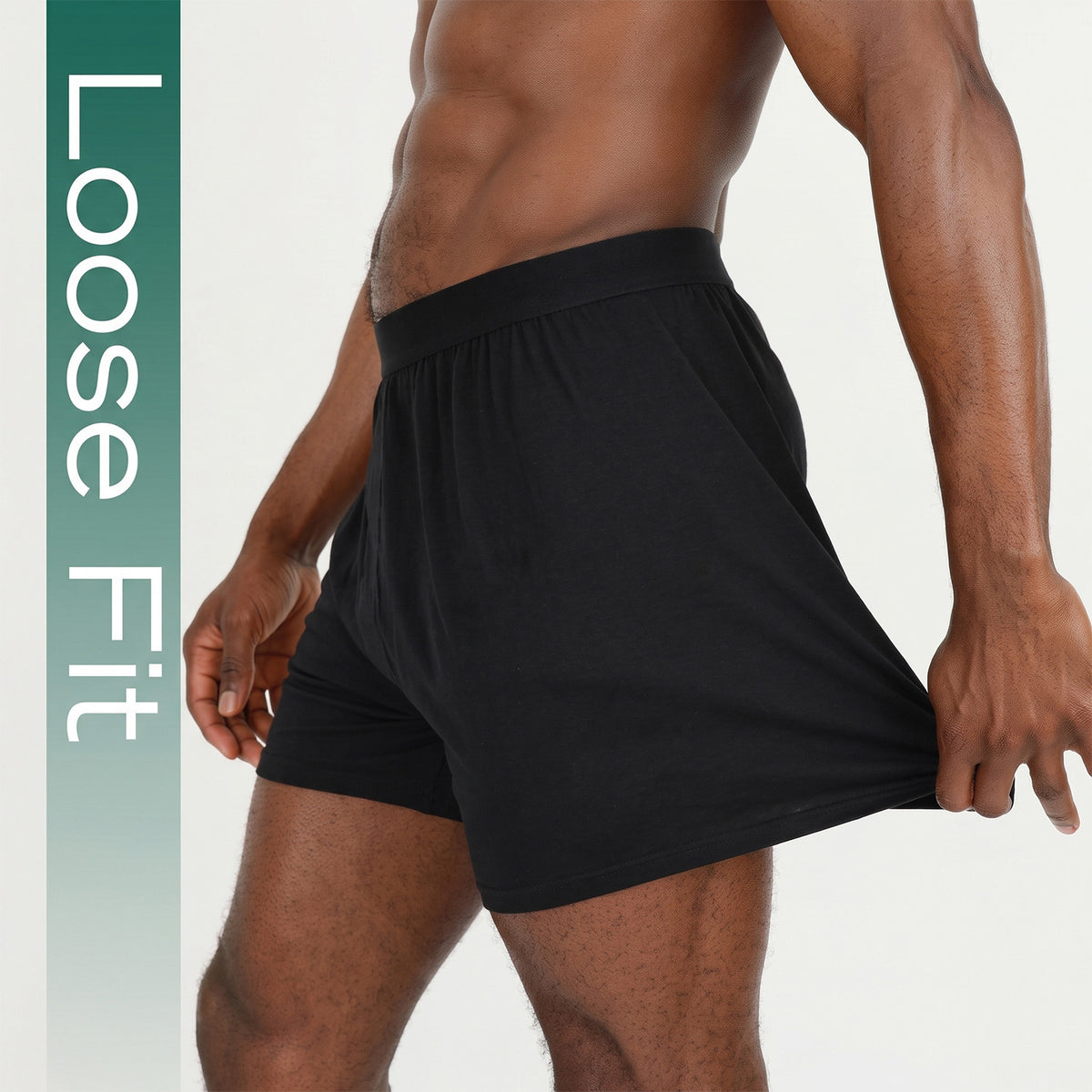 Men’s Multicolour Cotton Boxer Shorts – 4 Pack, Loose Fit, Button Fly